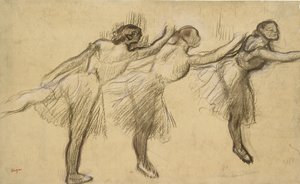 Three Studies of a Ballerina, late 19th century by Edgar Degas