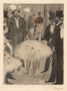 Virginie Being Admired While the Marquis Cavalcanti Looks On by Edgar Degas
