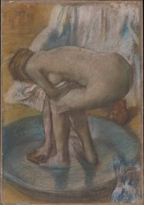 Woman Bathing in a Shallow Tub by Edgar Degas