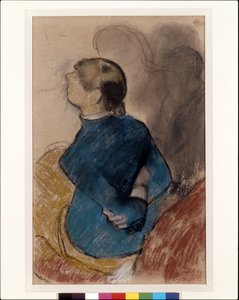 Young Woman in Blue by Edgar Degas
