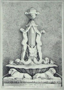 La Fontaine des Graces, engraved by Huquier by Edmé (after) Bouchardon
