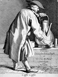 Coffee merchant - drawing by Bouchardon