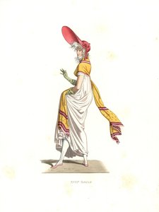 Fashionable Woman Merveilleuse, France by Edmond Lechevallier Chevignard
