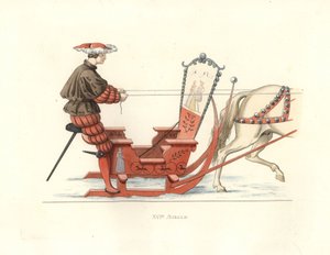 German Man Competing in a Sleigh Race by Edmond Lechevallier Chevignard