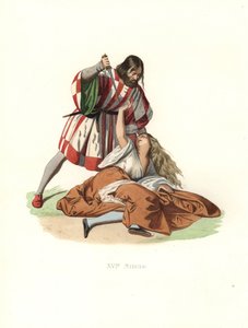 Venetian Man Killing His Wife by Edmond Lechevallier Chevignard