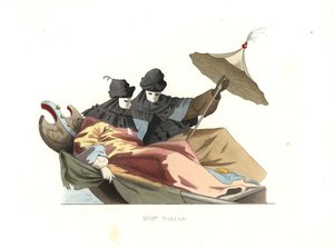 Venetians Wearing Bauta Masks by Edmond Lechevallier Chevignard