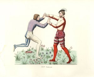 French Wrestlers by Edmond Lechevallier Chevignard