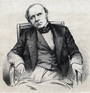 Portrait of Augustin Thierry, French historian. Engraving by Chevignard In 