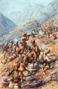 35th (Sikh) Regiment of Bengal Infantry, Malakand Field Force, repelling an attack by tribesmen