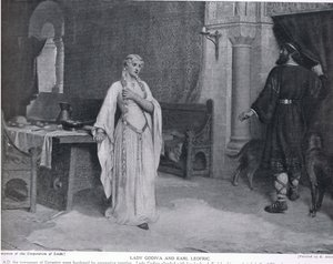 Lady Godiva and Earl Leofric, Illustration from 