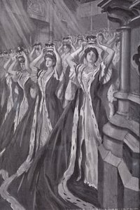 Peeresses Putting on Their Coronets at the Coronation of Queen Alexandra, Consort of King Edward VII, Westminster Abbey, London
