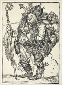 Herr Michel ADC, to the Crown Prince on his return from the Promised Land, illustration from The Kaiser