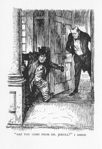 Scene from The Strange Case of Dr Jekyll and Mr Hyde by Robert Louis Stevenson by Edmund Joseph Sullivan