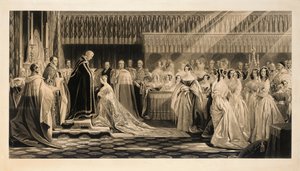 The Coronation of Her Majesty Queen Victoria, in Westminster Abbey, 28th June, 1838, engraved by Charles Edward Flagstaff