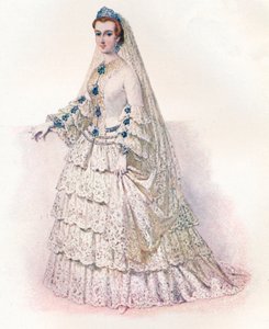 The Empress Eugenie in Her Bridal Dress by Edmund Thomas Parris