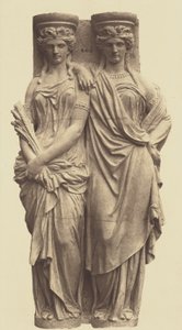 Caryatids by Astyanax Bosio, Decoration of the Louvre, Paris by Édouard Baldus