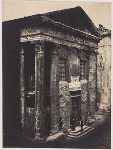 Façade, Temple of Augustus and Livia, Vienne by Édouard Baldus
