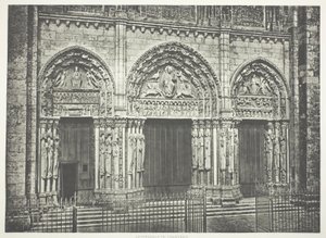 Main Portal, Chartres Cathedral by Édouard Baldus