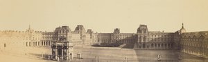 Panoramic View of the Nouveau Louvre, Cour Napoléon, and Carrousel, Taken from the Tuileries