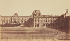 The Cour Napoléon Seen from the Tuileries, Louvre, Paris by Édouard Baldus