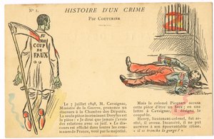 Postcard, Satirical in Colors: Dreyfus affair - Henry Colonel Illustration by Couturier by Edouard Couturier
