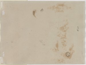 Sketch of a Man with Upraised Arm and Sketch of a Helmet (verso) by Edouard Detaille