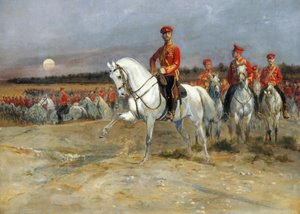 Tsarevich Nicholas Reviewing the Troops