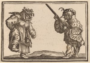 Dancers with Lute by Edouard Eckman after Jacques Callot