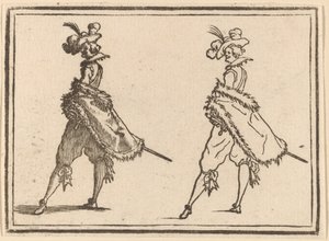 Gentleman Viewed from the Side by Edouard Eckman after Jacques Callot