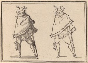 Gentleman Wrapped in his Mantle by Edouard Eckman after Jacques Callot