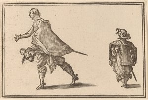 Gentleman and His Page by Edouard Eckman after Jacques Callot