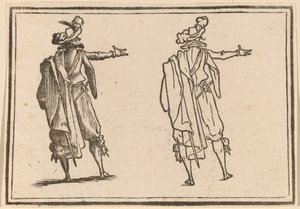 Man Seen from Behind with His Right Arm Extended by Edouard Eckman after Jacques Callot