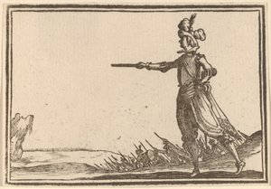 Military Commander on Foot by Edouard Eckman after Jacques Callot
