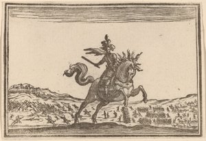 Military Commander on Horseback by Edouard Eckman after Jacques Callot