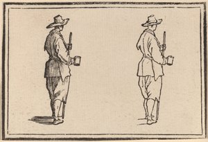 Peasant with a Cup by Edouard Eckman after Jacques Callot