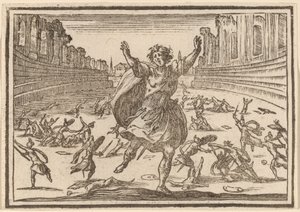 Skirmish in a Roman Circus by Edouard Eckman after Jacques Callot