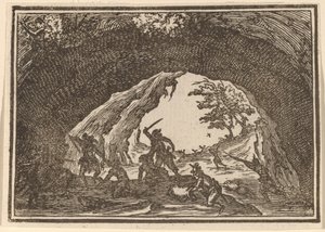 Soldiers Attacking Robbers by Edouard Eckman after Jacques Callot
