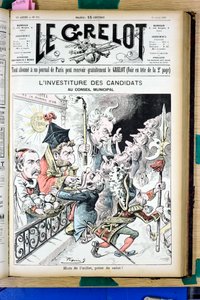 Cover of Le Grelot, number 992, Satirical in Black & White by Edouard Guillaumin Pepin