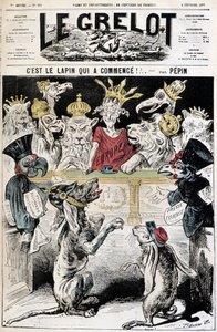 The rabbit started! - Cartoon on the Franco-German conflict, Illustration by Edouard Pepin