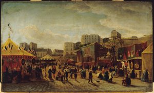 Funfair, Place Saint-Pierre, Montmartre by Edouard Hubert