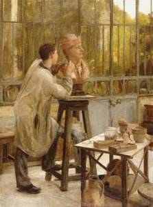 A Sculptor in his Studio