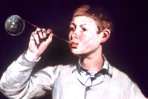 Boy Blowing Bubbles (detail)