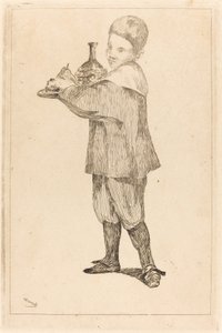 Child Holding a Tray
