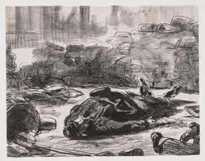 Civil War Scene of the Commune of Paris, 1871 by Édouard Manet