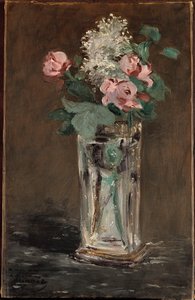Flowers in a Crystal Vase