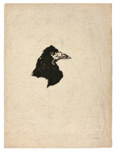 Head of a Raven in Profile, from The Raven by Édouard Manet