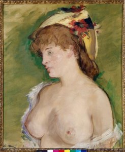 The Blonde with Bare Breasts