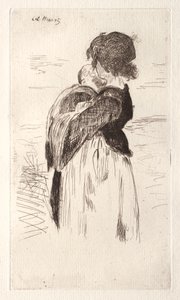 The Little Girl Holding a Baby by Édouard Manet