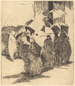 Line in Front of the Butcher Shop