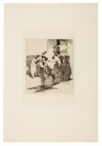 Line in Front of the Butcher Shop by Édouard Manet